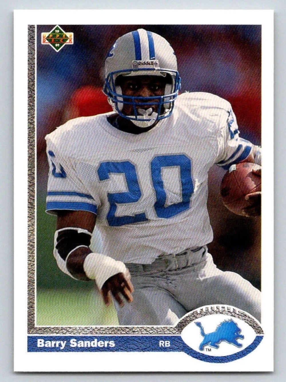 Barry Sanders 1991 Upper Deck Detroit Lions NFL Football Card